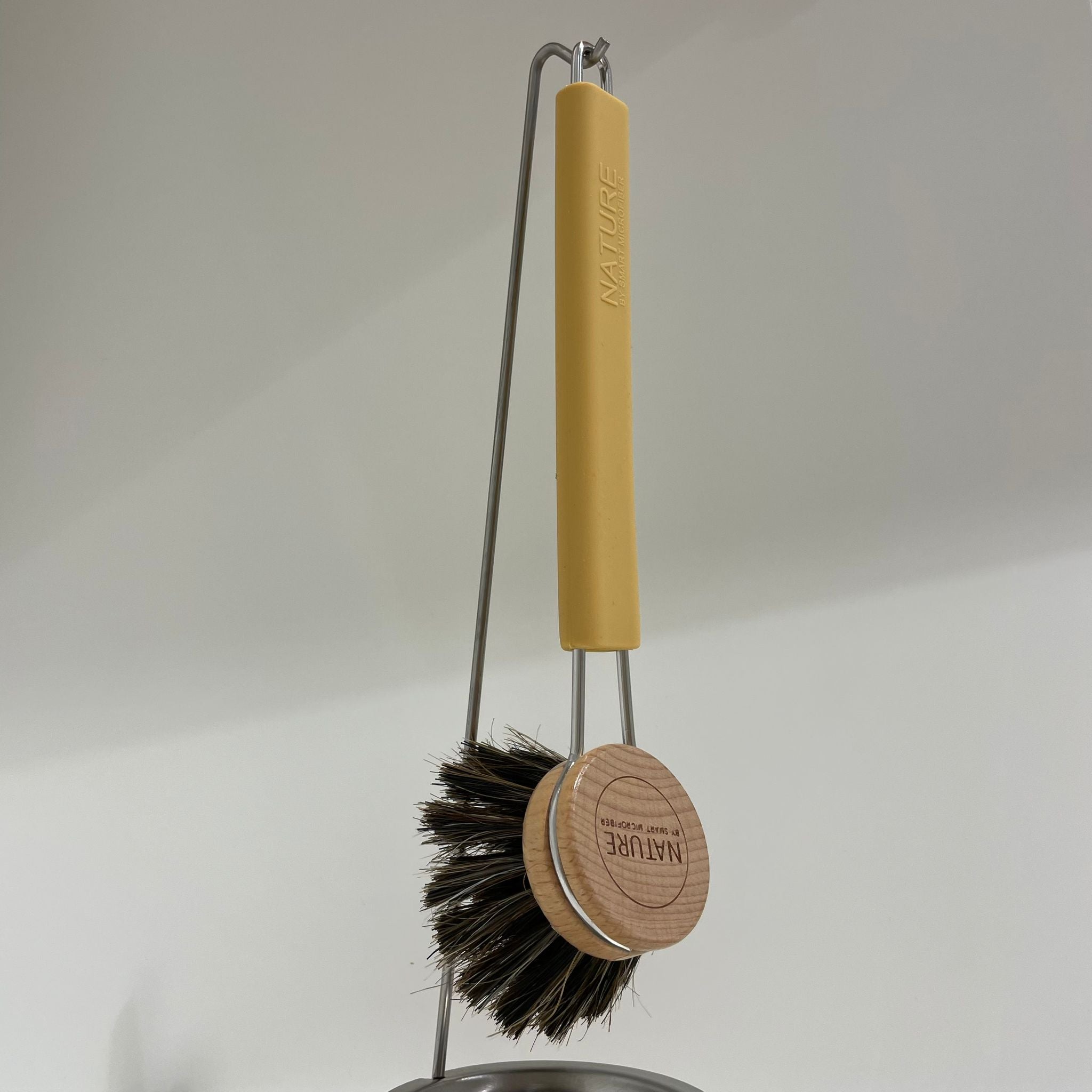 Smart Nature Dish Brush Horse Hair, Yellow (9161417883935)