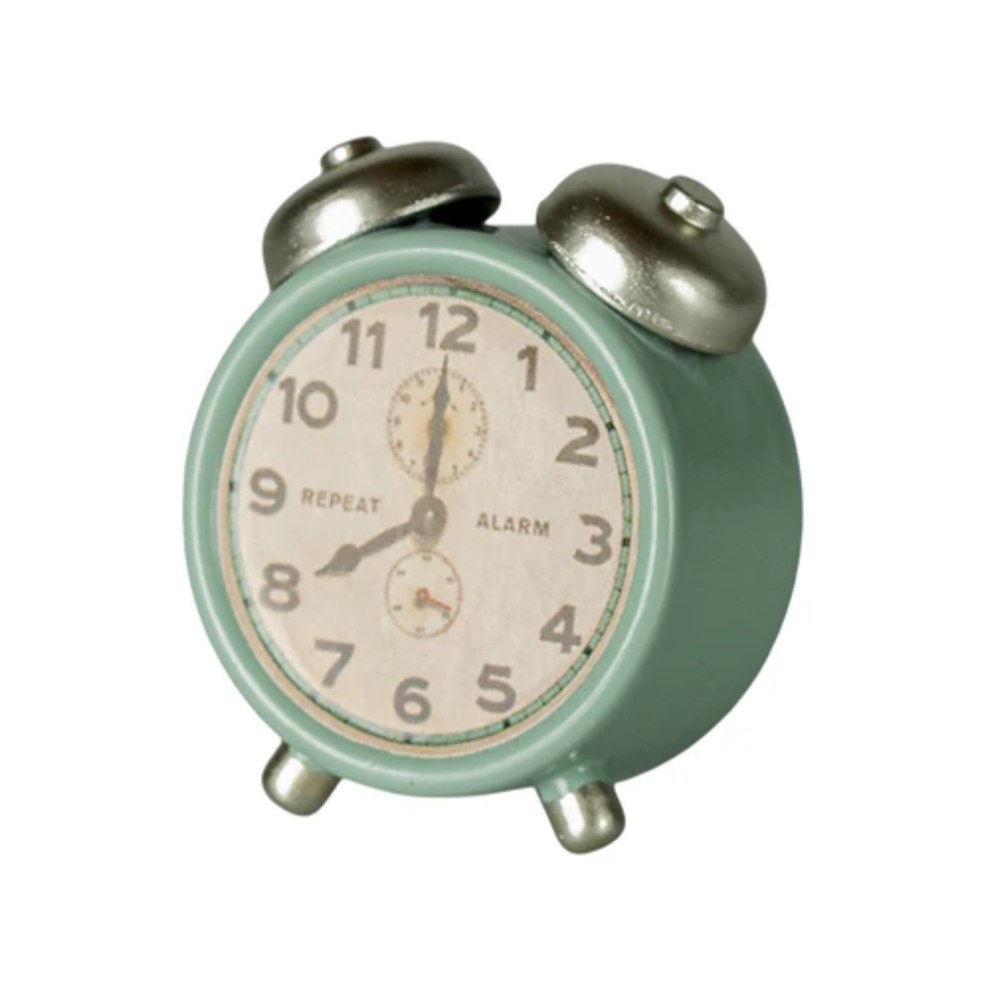 Maileg Alarm Clock Mouse, Mint PRE-ORDER (10039254810911)