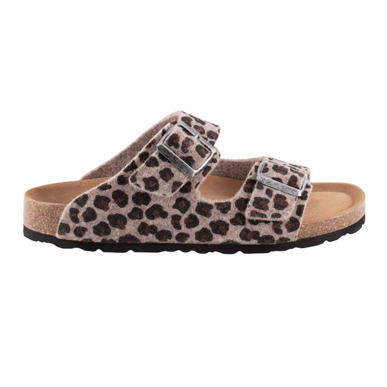 Cassandra Wool Blend Sandals, Leopard (10051372679455)