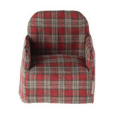 Maileg Chair Mouse, Red Checker ETA October 2024 (9377827946783)