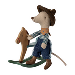 Maileg Cowboy Mouse on Rocking Horse PRE-ORDER (10038563733791)