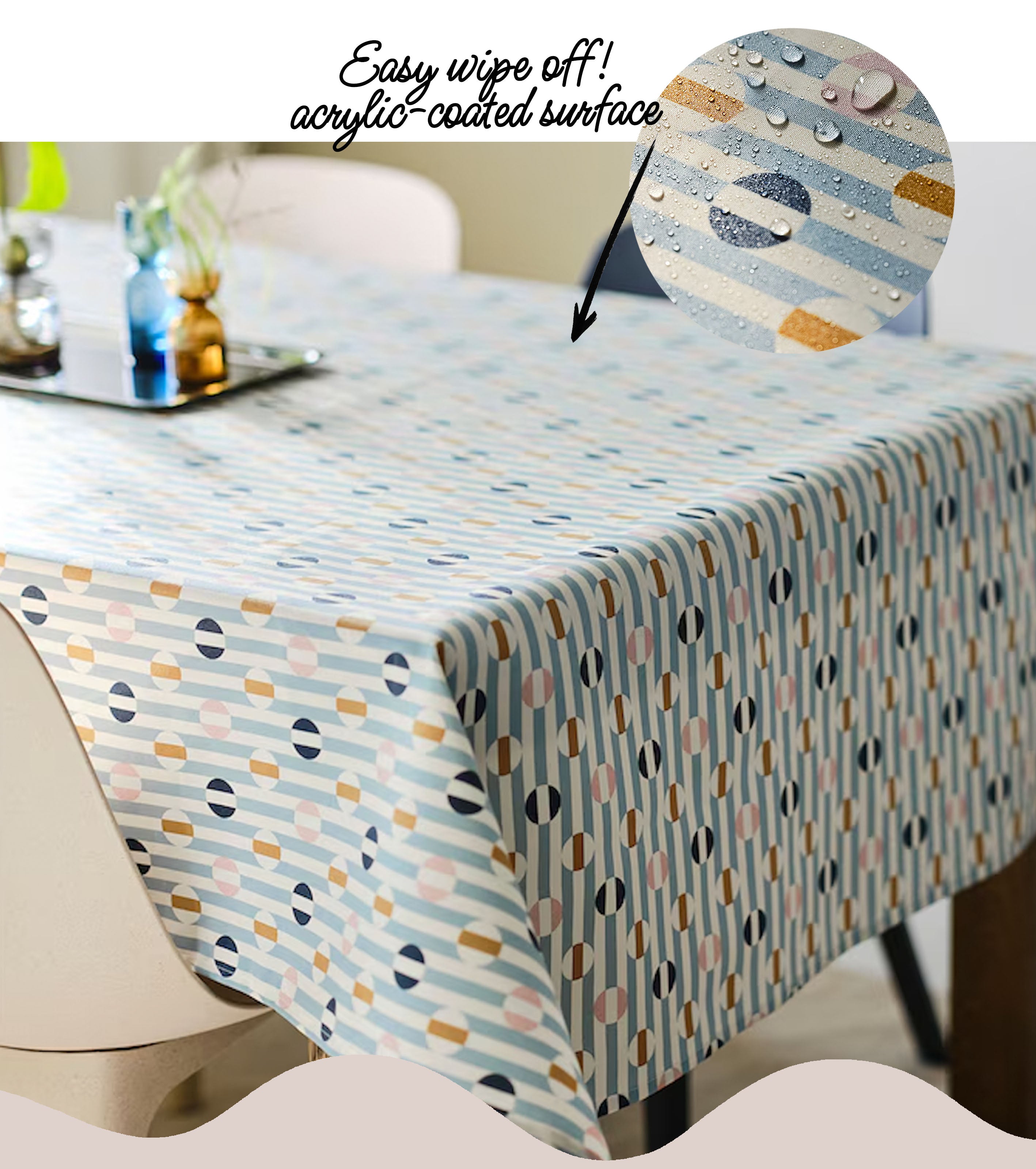 Ikea Daksjus Tablecloth Geo/Wipeable 145x240cm (9459664421151)