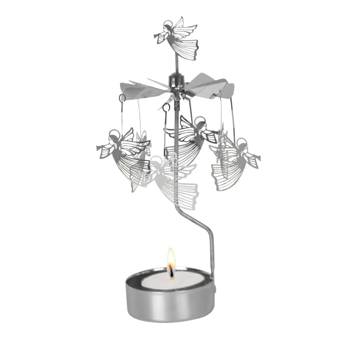 Flying Angel Tea Light Carousel, Gold (8600882020639)