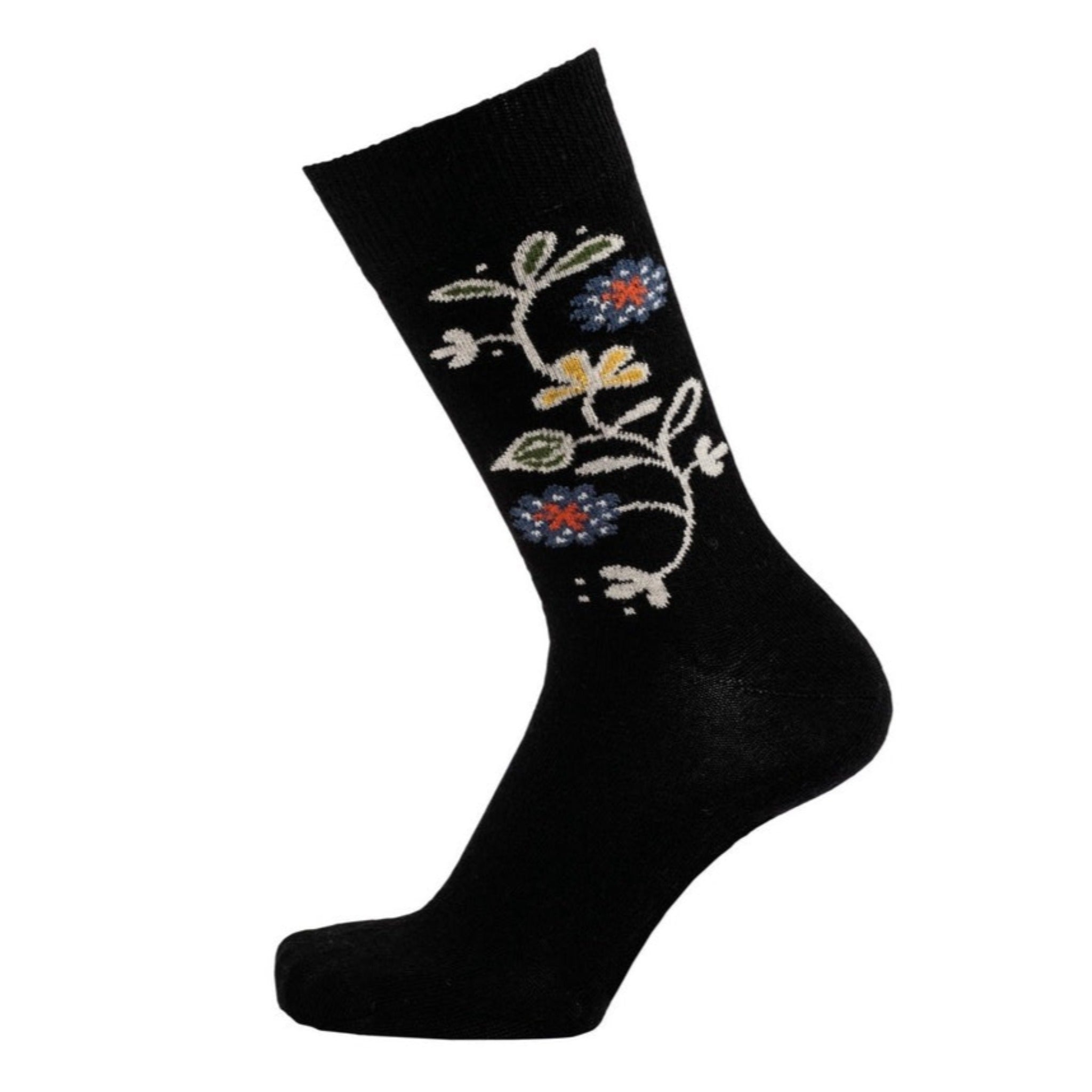 Bloom Merino Socks, Black (9217032192287)