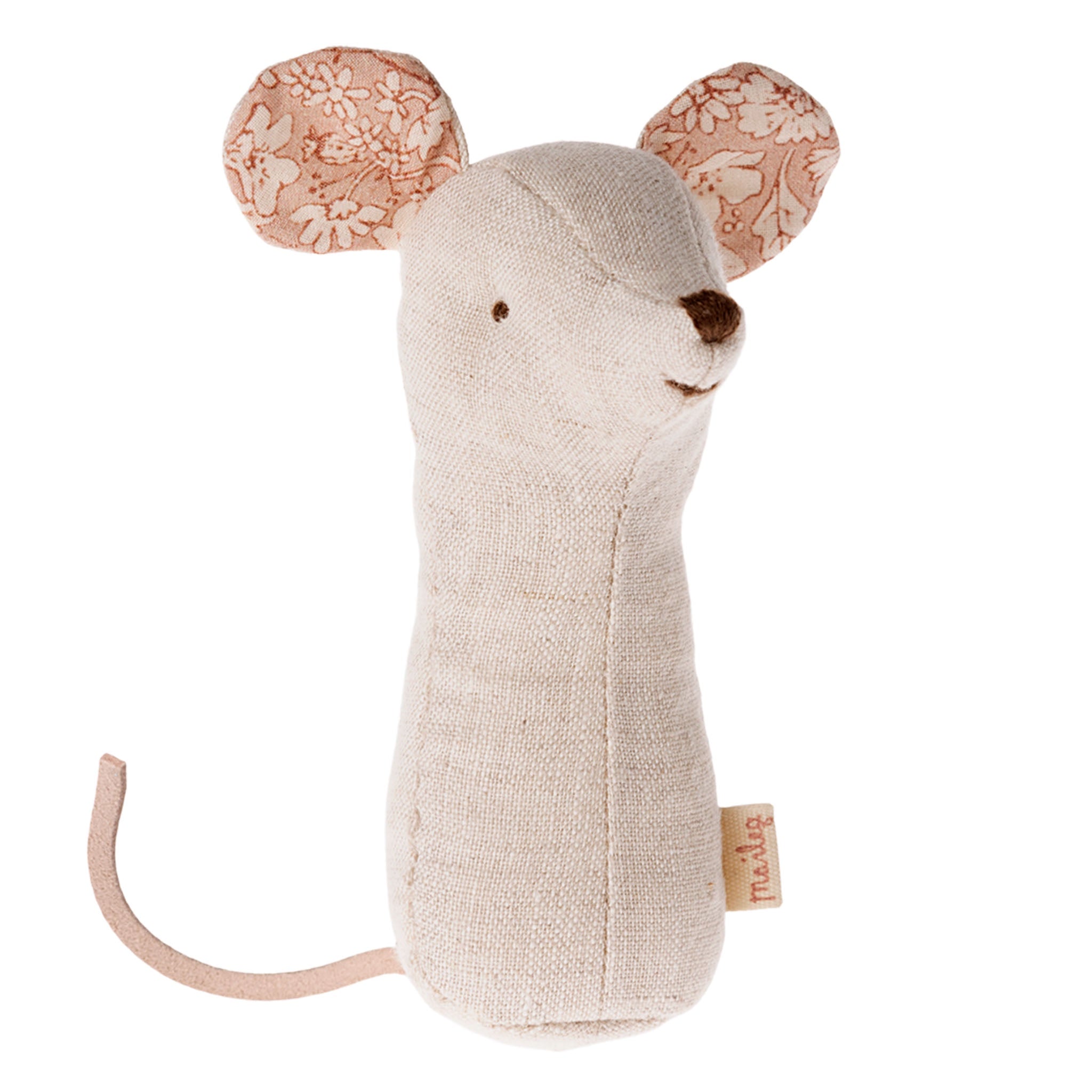 Maileg Lullaby Friends Mouse Rattle, Nature ETA September 2024 (9421721993503)