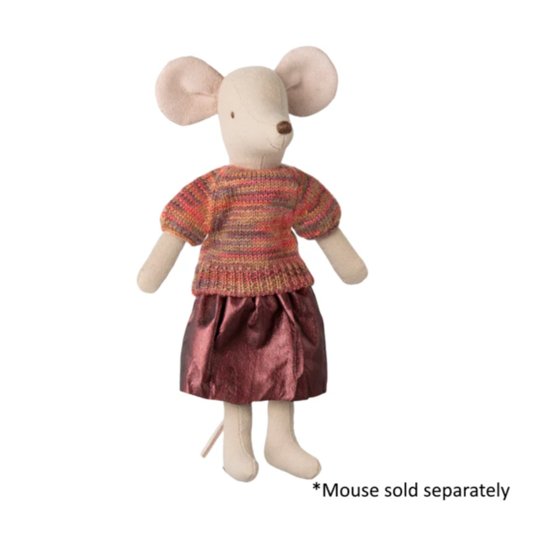 Maileg Skirt and Knitted Blouse Mum Mouse PRE-ORDER (10038055338271)