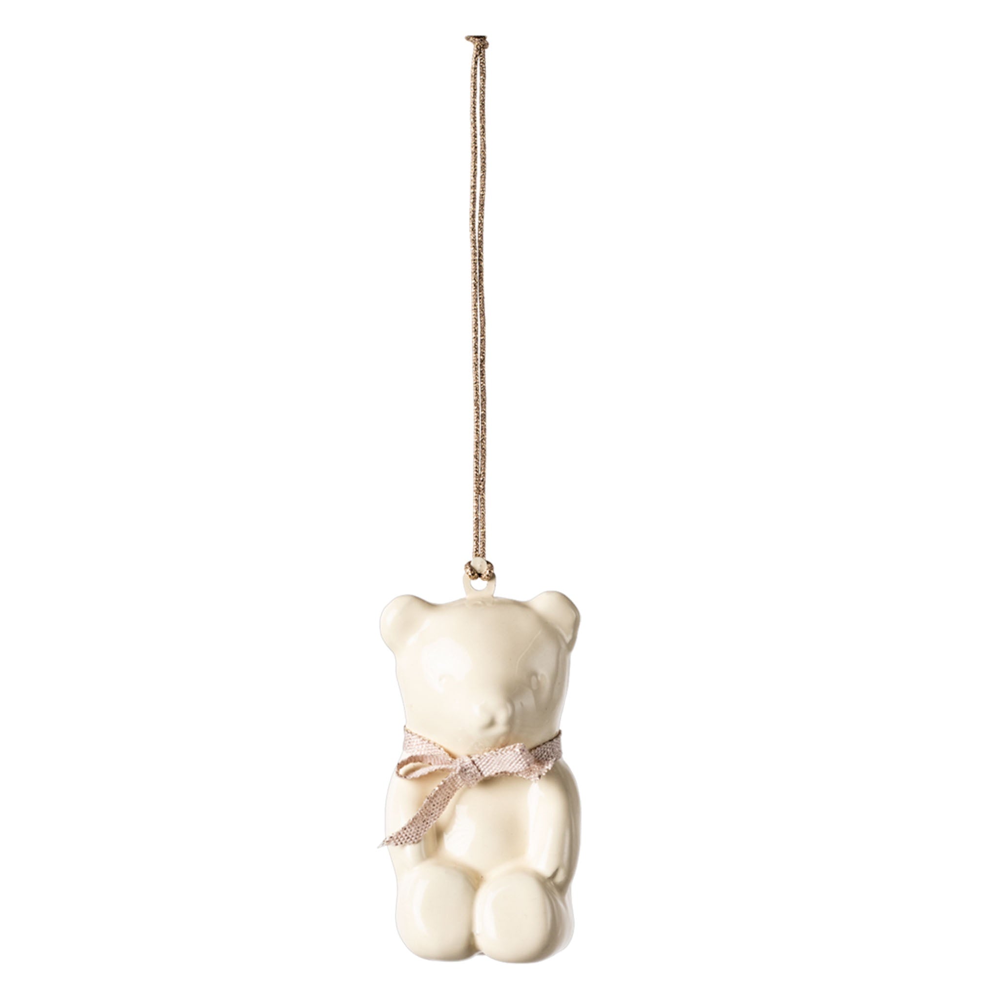 Maileg Metal Ornament Teddy Bear, Off/White-Rose (9419408671007)