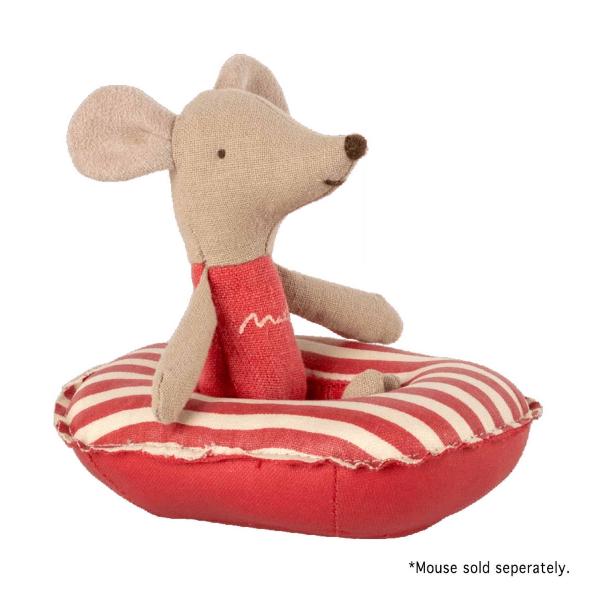 MAILEG Rubber Boat Red, Small Mouse (6621630365761)