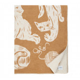 Purrfect Day Kissanpaivat Wool Blanket 130x180cm, Cognac-White (6910583996481)