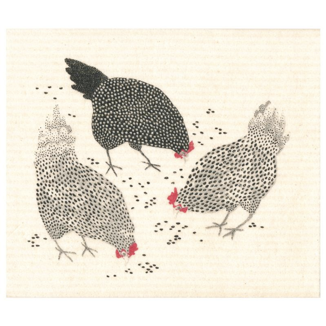 100% Biodegradable Dishcloth, Chooks (6636659933249)