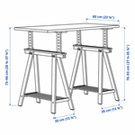 Ikea Lagkapten / Mittback Desk Combo, 120x60x73-96cm, White (8130982314271)